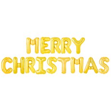 파티팡 은박풍선세트 MERRY CHRISTMAS, 골드, 2세트