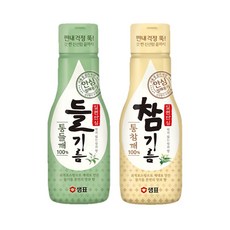 샘표 통참깨 참기름 200ml + 통들깨 들기름 200ml, 1세트