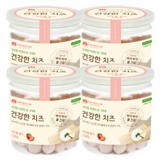 내츄럴랩 건강한치즈 반려견 간식, 딸기볼 맛, 4개입