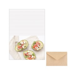삼육오데이 디자인 편지세트 편지지 20p + 봉투 10p, 아보카도요리, 1세트