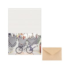 삼육오데이 디자인 편지세트 편지지 20p + 봉투 10p, 자전거, 1세트