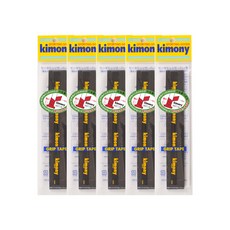 키모니 배드민턴 하이 소프트 파워 그립 KGT118 5p, 블랙, 1세트