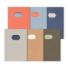 왈가닥스 A5 중철노트 하모니 드로잉 6종, 노을, 새벽, 초저녁, 잿빛, 나무, 땅, 1세트