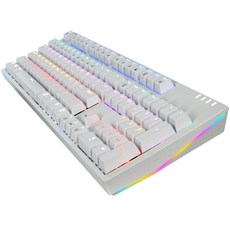 COX V광축 완전방수 교체축 사이드 RGB 게이밍 키보드 클릭, CK777, 화이트
