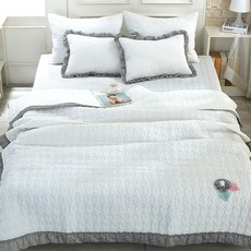 플로티나프릴시어서커&코튼침구세트4p-퀸