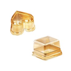 이홈베이킹 다용도케이스 사각 50p + 하트 50p, 혼합 색상, 1세트