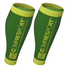 컴프레스포트 R2V2 블랙 종아리 보호대 2개입, FLUO GREEN
