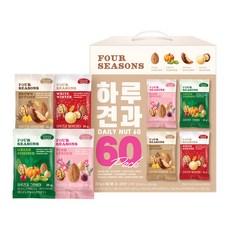 썬넛트 포시즌 하루견과 핑크스프링 20g x 15p + 그린썸머 20g x 15p + 브라운어텀 20g x 15p + 화이트윈터 20g x 15p, 1200g, 1세트