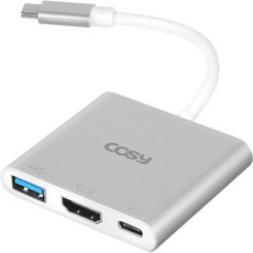 코시 타입C 멀티 허브 HDMI USB3.0 DS3395CUHC, 실버