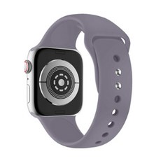 우수스 애플워치 3/4/5 이중버클 솔리드 컬러 실리콘 밴드 S/M (42/44mm 호환 가능), 콘크리트, 1개