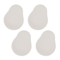 에이드엘 아보카도 실리콘 컵받침 4p, 베이지, 1세트