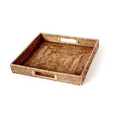 BIK 라탄 정사각 트레이 large IT CO 131, 단일 색상, 1개