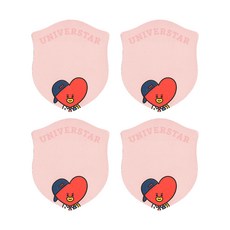 BT21 1단 점착메모지, 타타, 40개입, 4개 타타, 4개