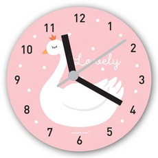 퍼니즈 원형 기본 벽시계 28cm, 왕관백조