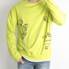제이에이치스타일 오버핏 레옹마틸다 몸판 맨투맨