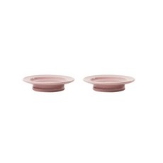 에라토 국산 옳음 다기잔 받침, 핑크, 2개