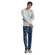 핑크존 밀키일자바지 커플 잠옷