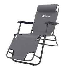 낚시 의자-추천-조아캠프 3단 침대 캠핑의자 대형, 그레이[CC117], 1개