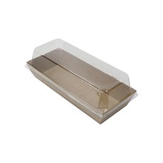 에이치씨엔 샌드 직사각 크라프트 일회용 도시락 용기 18.5 x 8 x 6 cm, 1개, 8개