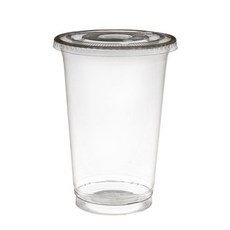PET 아이스컵 평뚜껑 세트 580ml, 1세트, 100세트