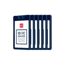 델리 ABS 세로형 네임택 8315, 블루, 6개