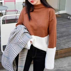 엔비룩 여성용 언더슬릿배색니트