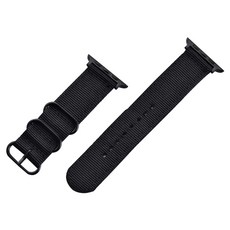 비쉐르 애플워치 3/4/5 패브릭 스포츠 밴드 (42/44mm 호환 가능), 블랙, 1개