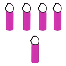 블럭마트 네오플랜 보온보냉 물병주머니 클립형 360ml, 로즈레드, 5개