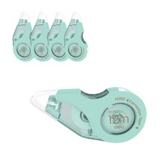 델리 대용량 마카롱 수정 테이프 EH20201 5mm x 12m, 그린, 5개