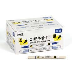 자바펜 OHP 수성사인펜 MF, 파랑, 144개