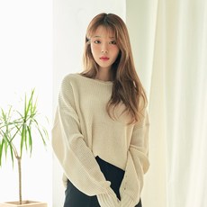 반에이크 오 여성용 웨이브라운드 니트