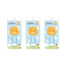 카카오프렌즈 실리콘 북마크 L, 라이언, 3개
