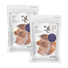 본 수제 강아지 간식 200g, 돼지통귀, 2개