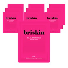 브리스킨 리얼 핏 세컨드스킨 광채 시트 마스크, 1개입, 10개