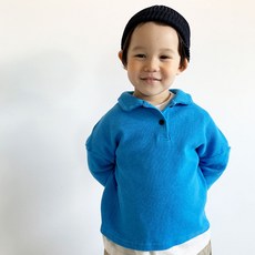 느엘 아동용 카라 와플 티셔츠