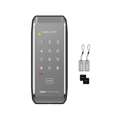 웰콤 샷시문 전용 디지털 도어락 WAT310 + 카드키 4p, 자가설치