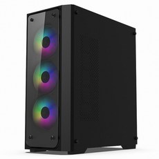 브라보텍 SWORD S810 RGB 타이탄 글래스 데스크탑 미들타워 케이스 블랙, 단일상품