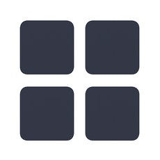 소이믹스 코테 가죽 티코스터 사각 4p 세트 LOF3S4P, 네이비