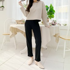 잘빠진 여성용 로니 일자핏 밴딩팬츠