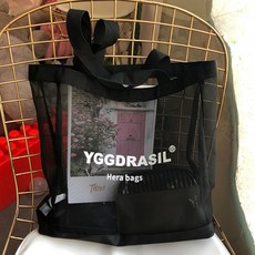 마켓피오 여행용 대용량 매쉬 비치백