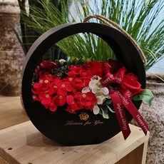 Decocomani假花牆面裝飾花籃, 紅色的