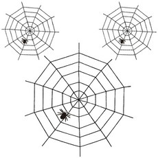 리빙다 굵은 거미줄 150cm, 블랙, 3개 블랙, 3개