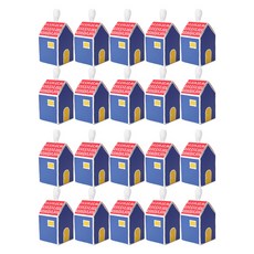 하우스 선물 박스 8.5 x 8.5 x 13.5 cm, 빨간지붕, 20개