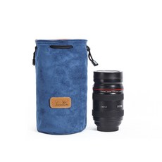 콩 K mera 충격방지 DSLR 렌즈 파우치 블루 M, 1개