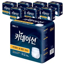카네이션 남여공용 성인기저귀 언더웨어 M, 10매입, 8팩