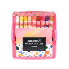 모닝글로리 9000 수채화물감 아티스트 A 핑크, 6ml, 18색