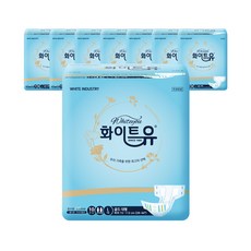 화이트유 남여공용 골드 성인기저귀 대형, 10매입, 8팩