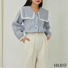 SOLOIST 마린칼라 스트라이프 블라우스 SADK1166