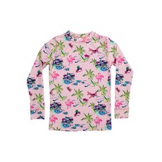 셰이드크리터스 여아용 긴소매 tiki print 래쉬가드 상의