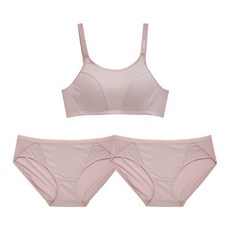 원더브라 노와이어 브라 + 팬티 2p 세트 WBW0M